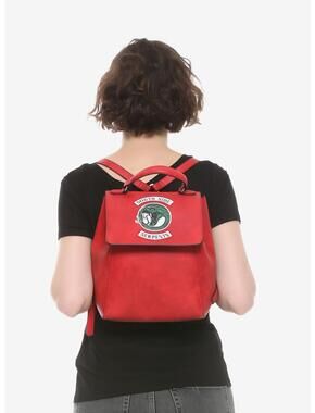 Hot Topic South Side Serpents Riverdale Red Faux Leather Mini Backpack